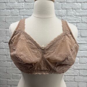NWT Comfort Choice The Side Wire Bra 48B Tan Lace